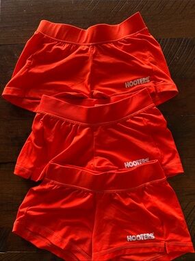 Hooters Bright Orange Girls' Athletic Shorts - 3 Pack